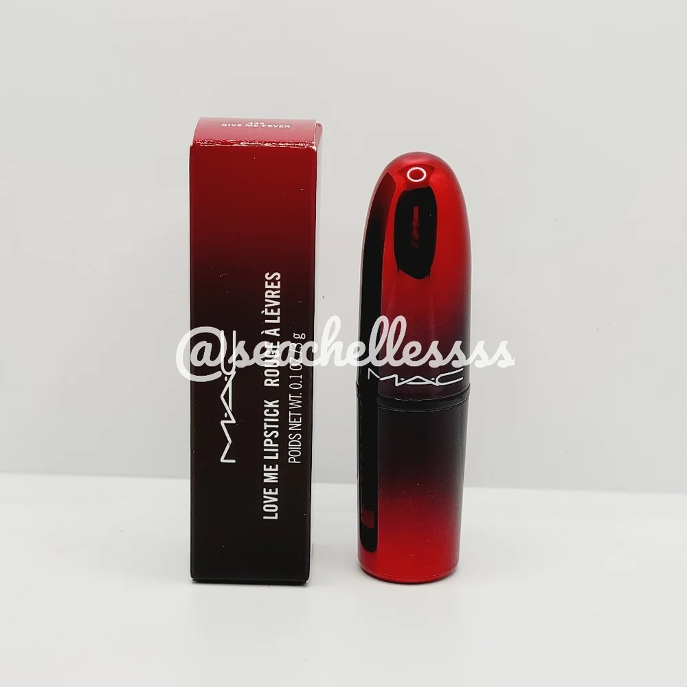 Give Me Fever Mac Cosmetics Love Me Lipstick Brand New in Box Authentic Full Sz